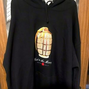 Hastamuerte custom gold grenade hoodie, 5XL, NEW